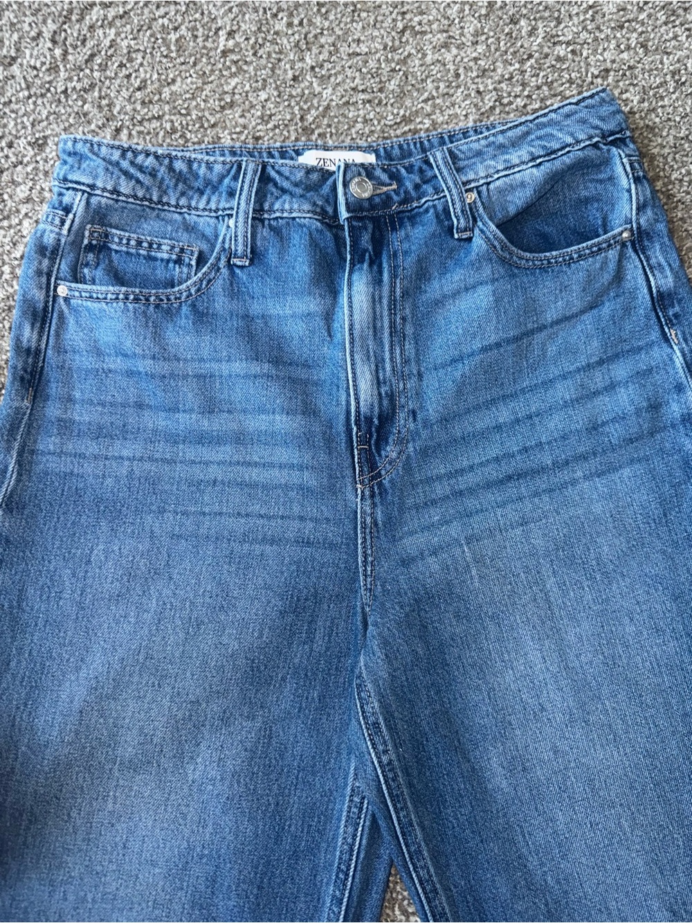 Zenana Women’s High Rise Straight Leg Jeans Blue size 30 - Picture 3 of 13